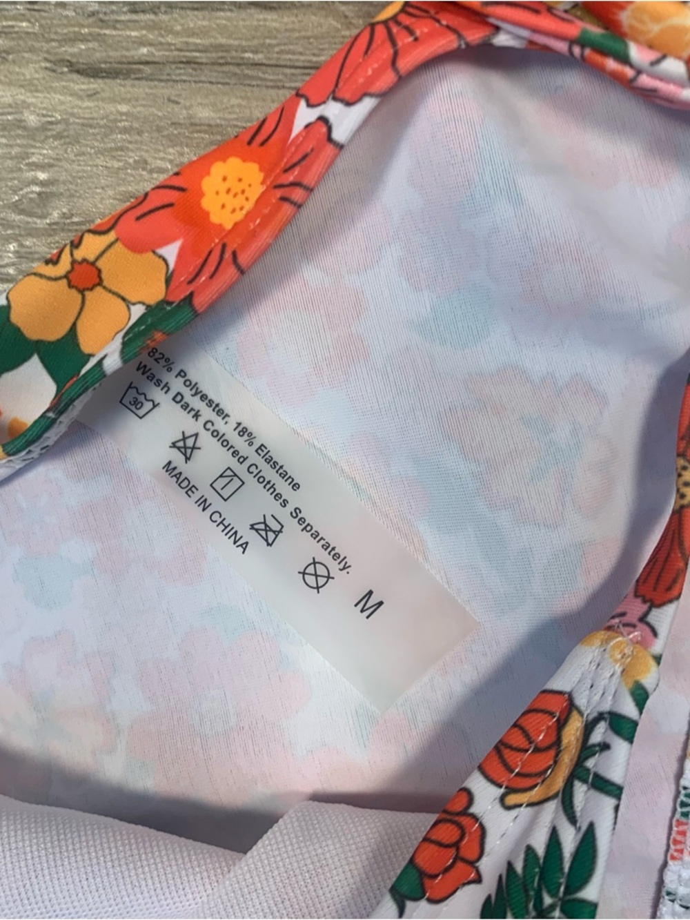 Zaful Floral Ruffle String Bikini Swim Set - Picture 4 of 10